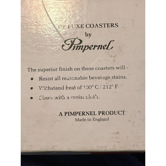 Set of 6 Pimpernel Coasters Shells Coastal Beach Ocean Maria Ryan Deluxe Finish - Picture 12 of 12